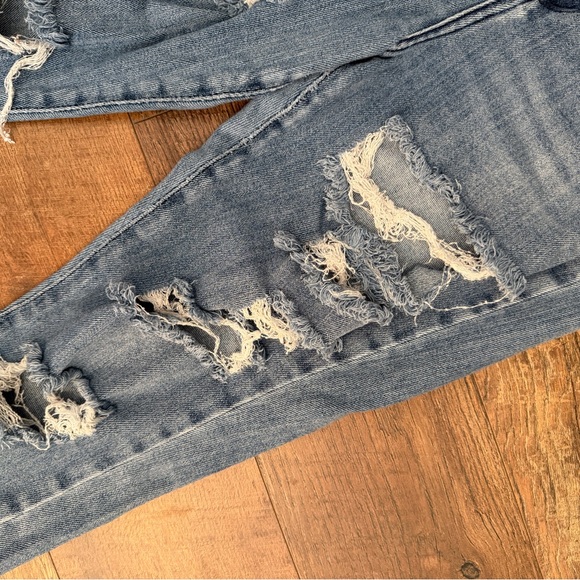 Forever 21 Distressed Blue Jeans - Picture 2 of 5